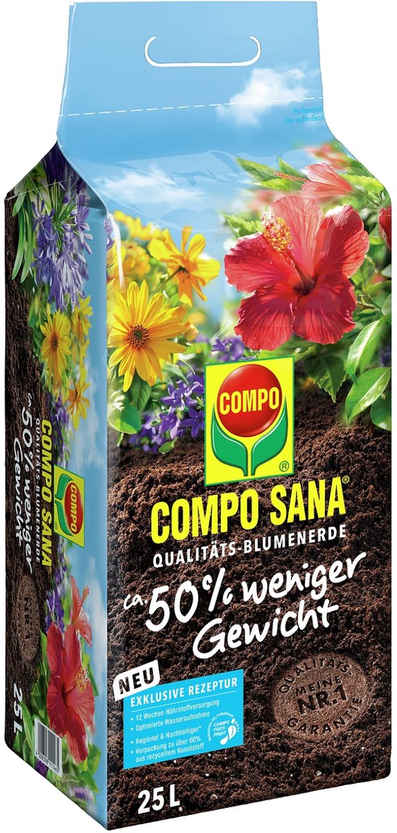 COMPO SANA kwaliteitspotgrond 50% minder gewicht - 25 liter