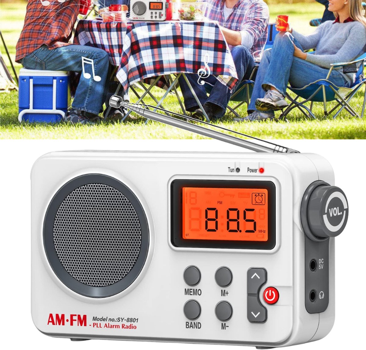 CRLYN® Transistor Radio op Batterijen - Draagbare Radio op Batterijen - Noodradio