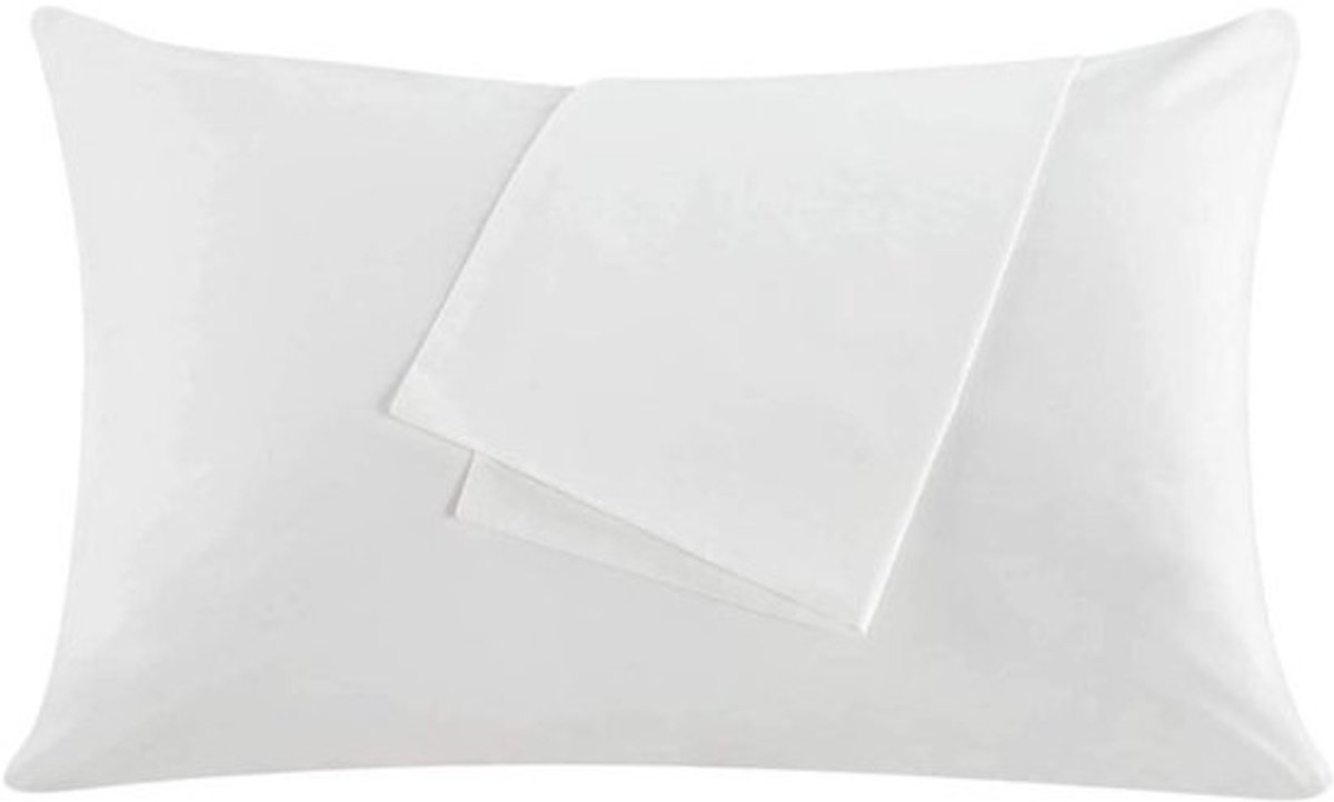 Kussen Beschermer - Hoes Zacht Katoen - Hygiënisch Slapen - Ademend 200TC - 70x50 cm - Wit