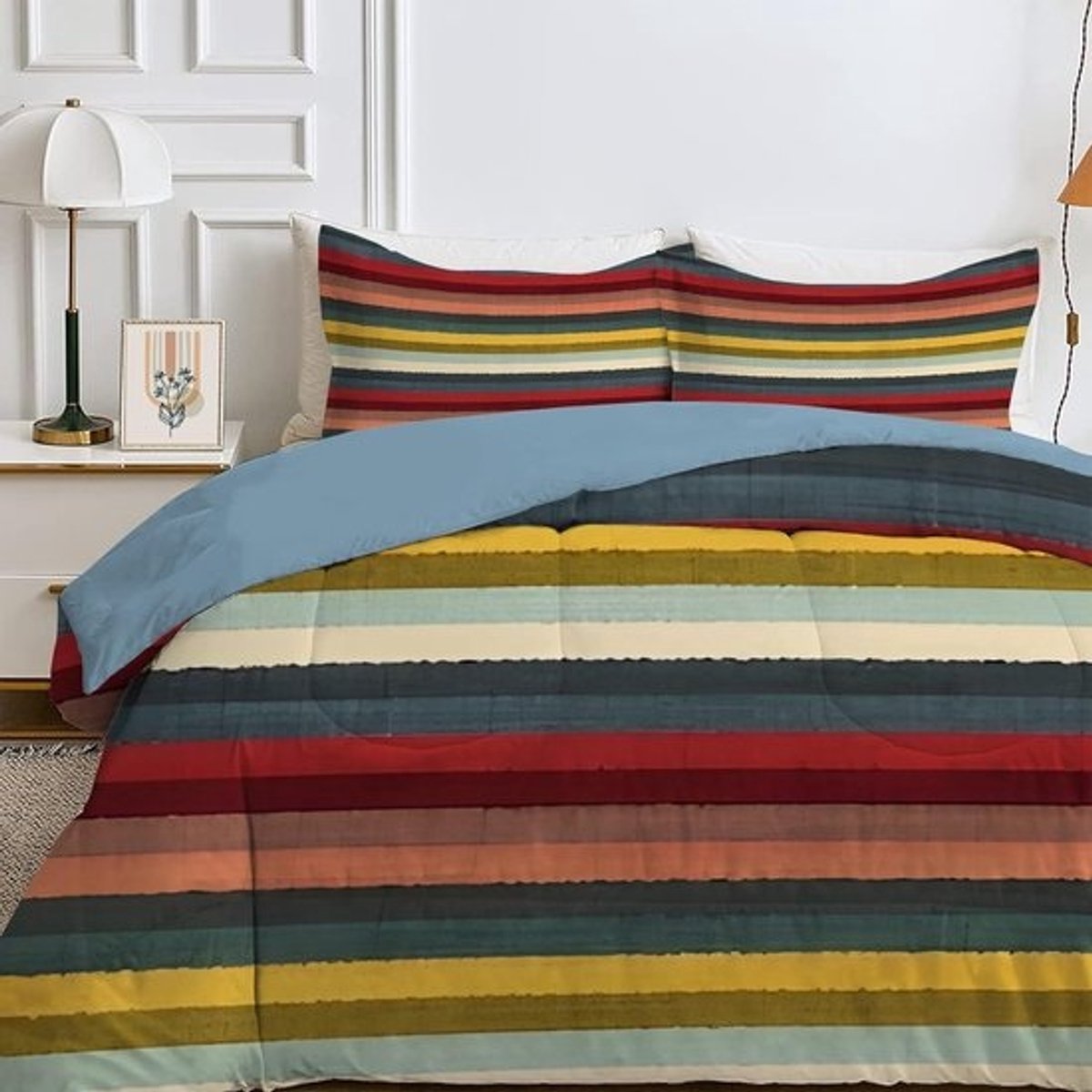 Omkeerbaar tweepersoons dekbed 200x200 cm - Lichtgewicht en zacht voor zomer en herfst