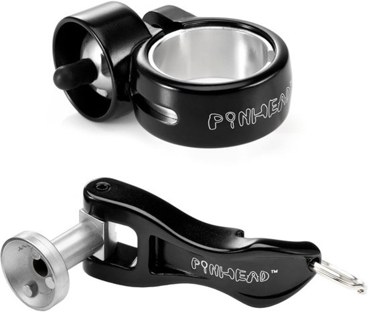 Zadelpen Beveiliging - Zadelklem Slot - Fiets Diefstal Preventie - Uniek Sleutel Systeem - 37mm Spies - Zwart