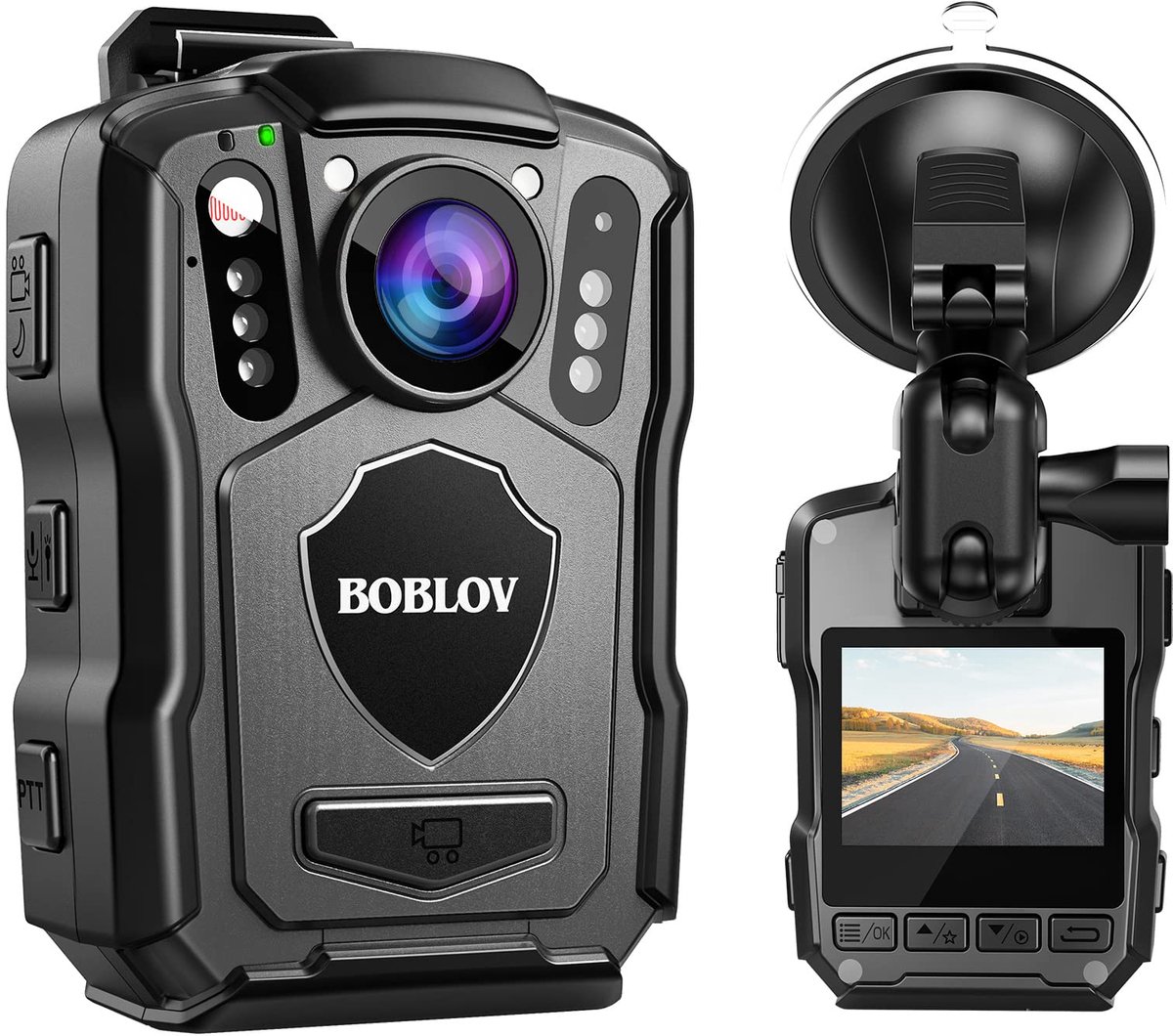 BOBLOV M5 2K Body Camera with Audio, 1440P 128GB GPS Police Body Cam for Law Enforcement, 4200mAh Battery, IP67 - ShopVlot