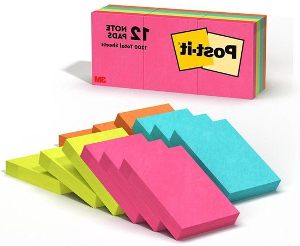Zelfklevende Notitieblaadjes - Post-its Notitieblokjes - Berichten Achterlaten - Verwijderbaar Plakkerig - 100 vellen - Cape Town Kleuren