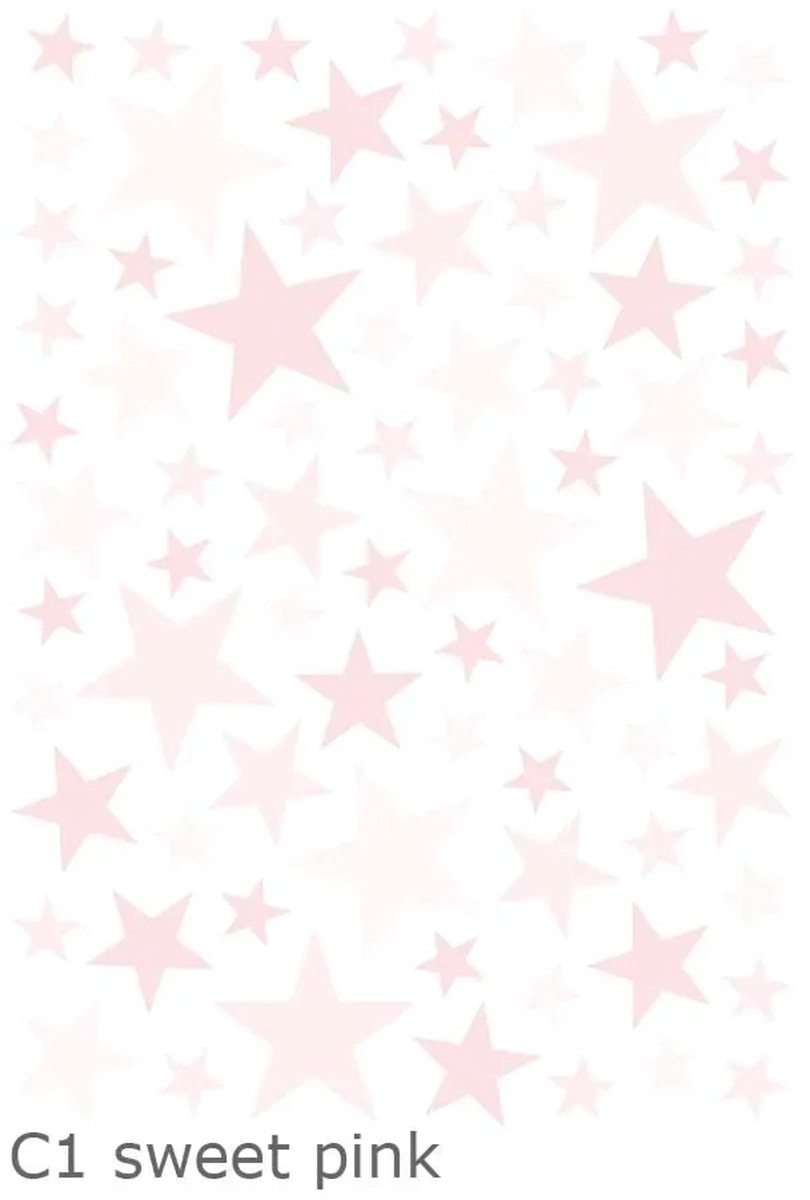 Lilipinso muursticker basics gemengde sterren, Kleur: Stoffig ijsblauw