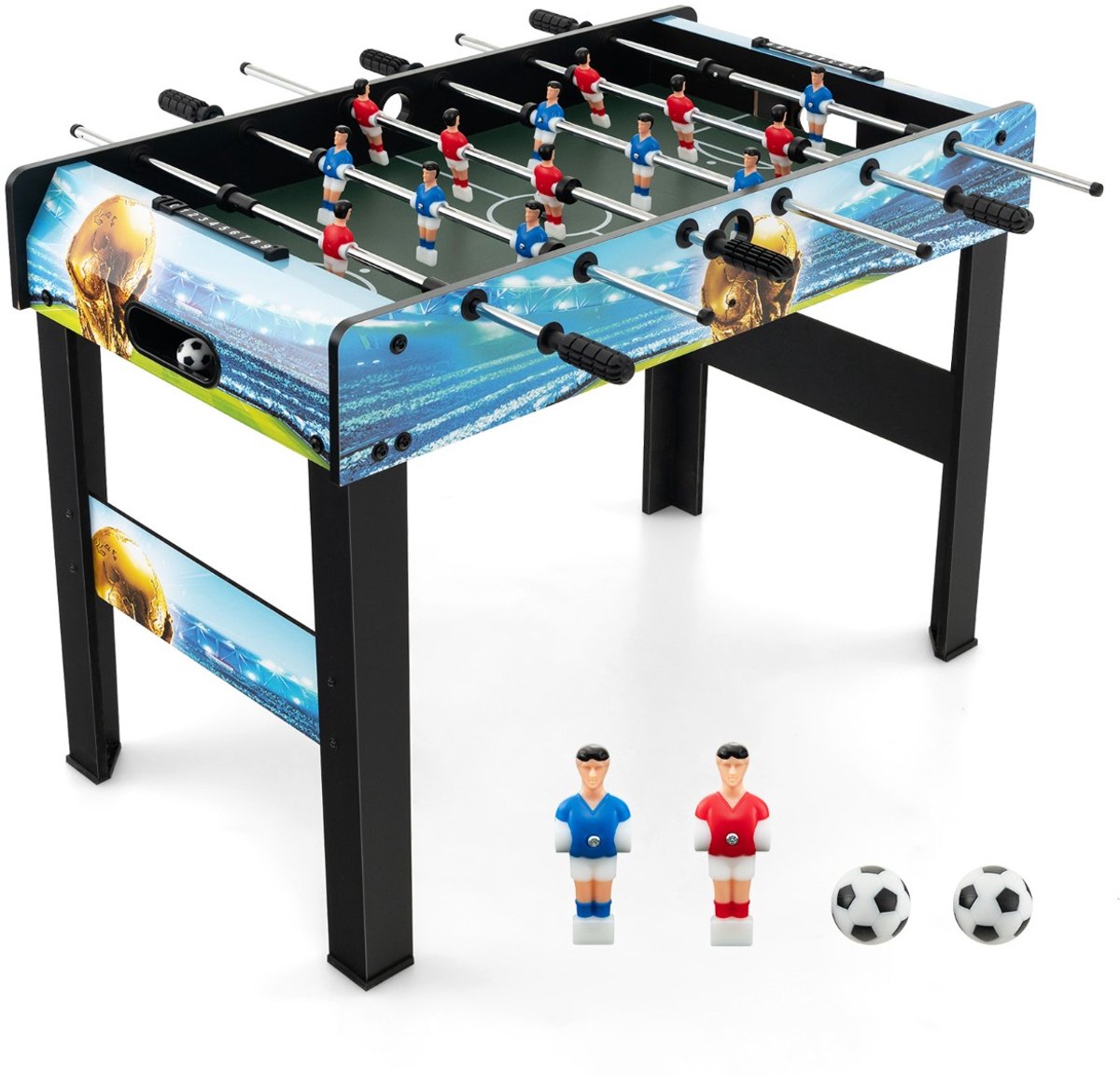 SureDeal® - Speelkamer - Mini Tafelvoetbalspel Tafelvoetbaltafel - Puntenteller Afneembare Poten - Volwassenen - 94x51x68,5 cm - Veelkleurig