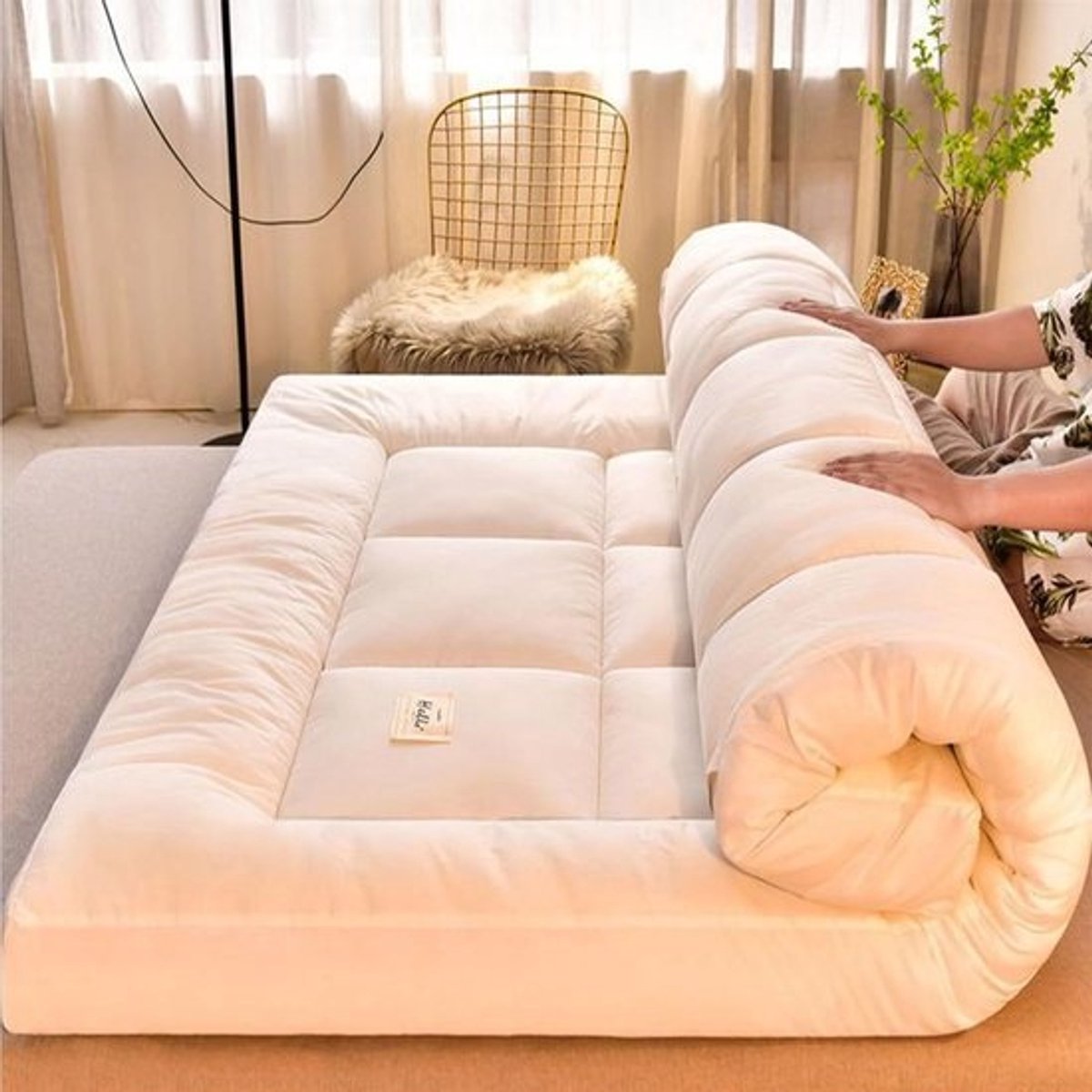 Zacht en Comfortabel Opvouwbaar Japans Tatami Matras voor Vloer Slapen - Diverse Maten