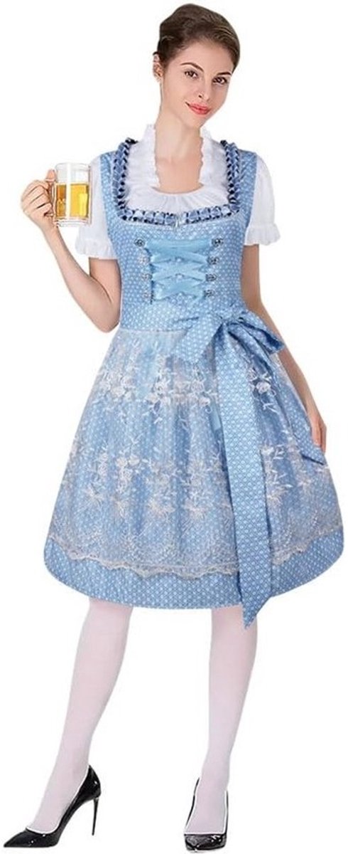 Volledig Oktoberfest Kostuum voor Dames met Schort - Traditionele Beierse Dirndl Jurk