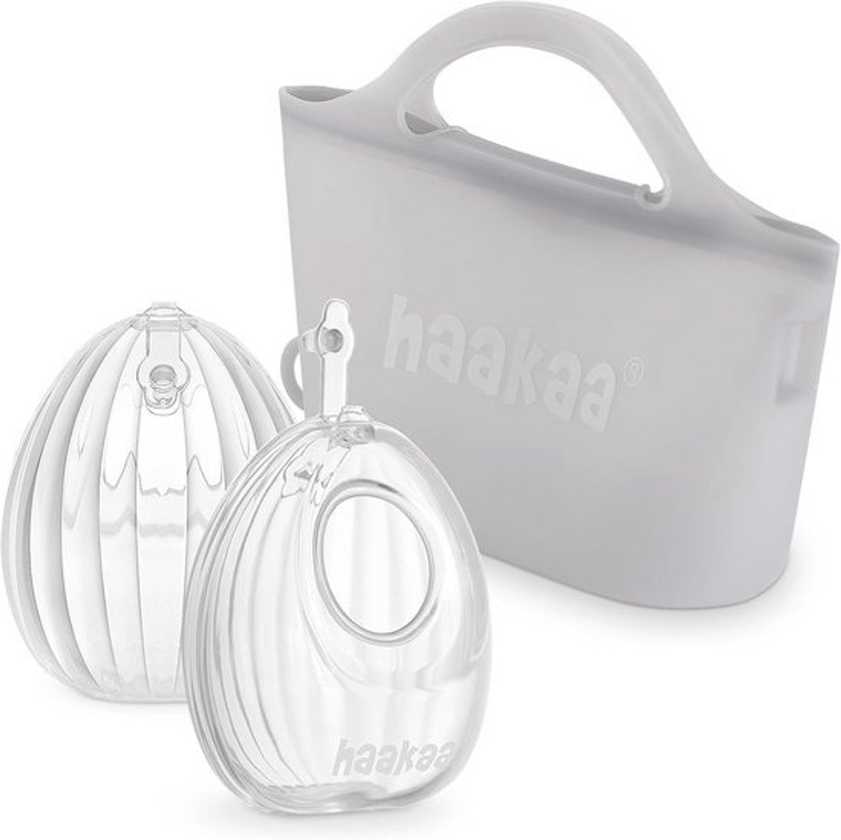 Handsfree Siliconen Borstkolf met Sterilisatorzak - 2-in-1 Moedermelkvanger voor Zogende Moeders - 75ml Pompen en 1 Sterilisatorzak (2-pack)