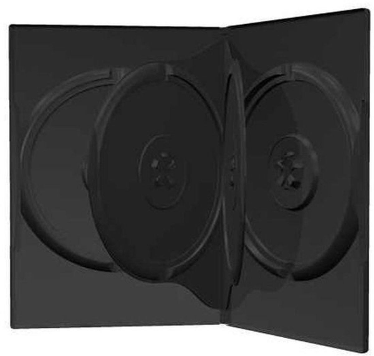 25 DVD CD-hoezen 4-voudig voor professionele opslag - Zwart
