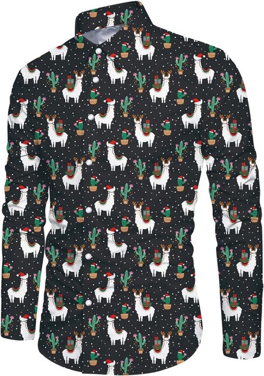 Kerstshirt voor mannen met 3D print