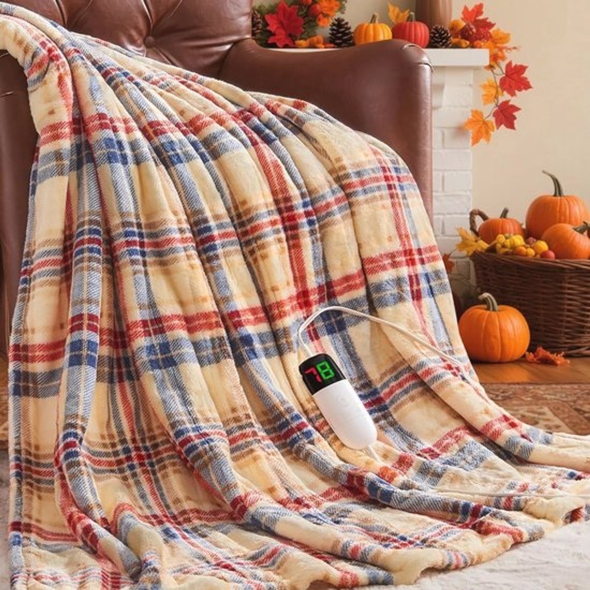 Elektrische Deken met 10 Warmtestanden en Automatische Uitschakeling - 127 x 152 cm