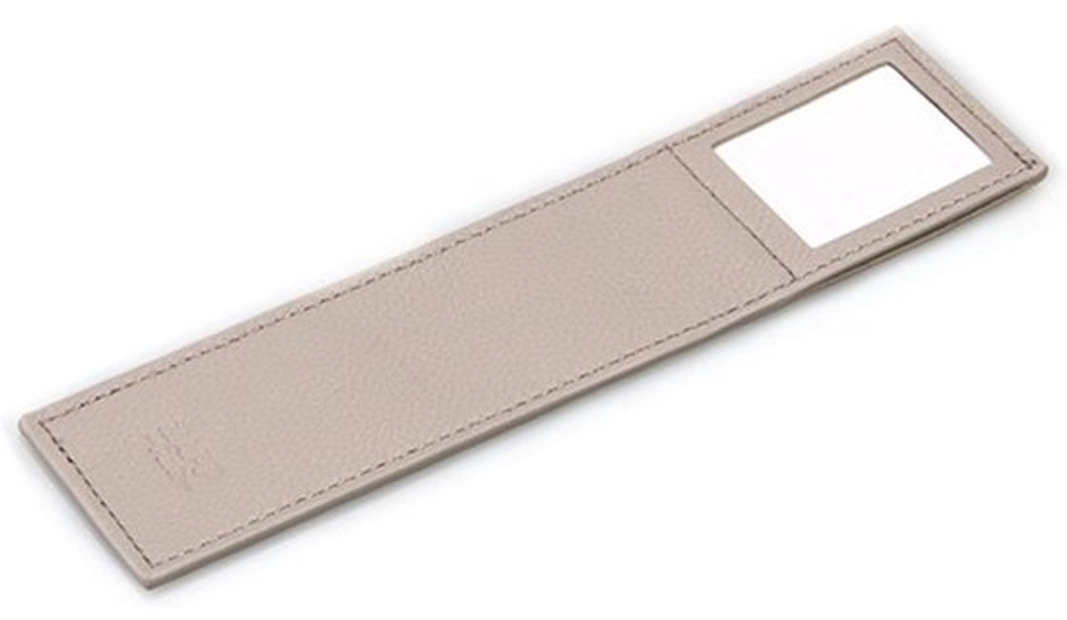 Leren Boekenlegger - Bladwijzer met foto - Lezen personaliseren - Vak voor eigen afbeelding - 18 cm - Grijs