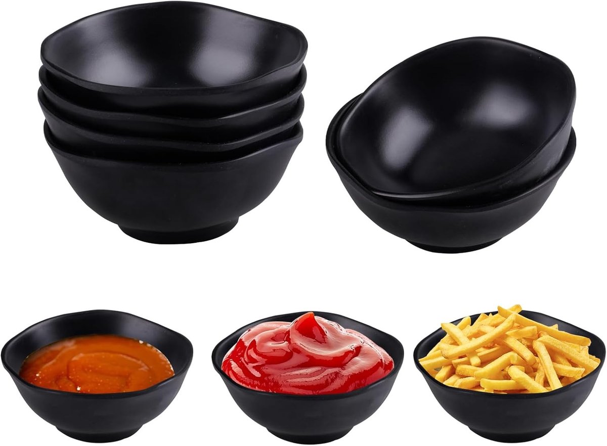 Kleine Soepkommen - Zwart - 11,5 cm - Voedselveilige Materialen - Voor Kinderen en Volwassenen