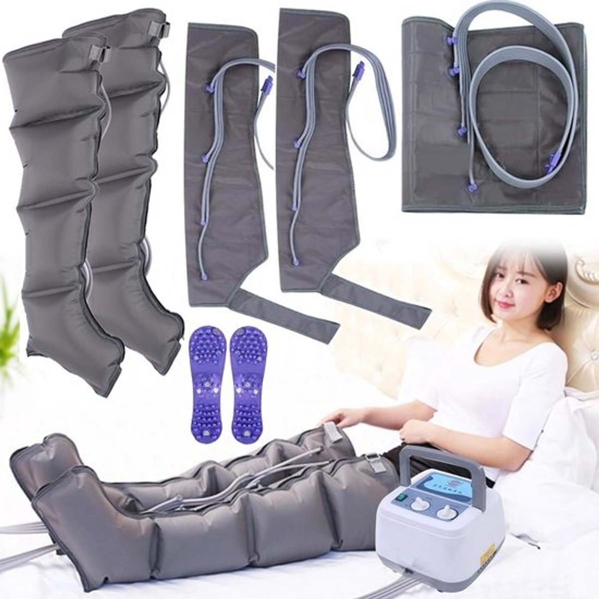 Luchtcompressie Beenmassage Apparaat met 6 Caviteiten voor Betere Bloedsomloop en Ontspanning