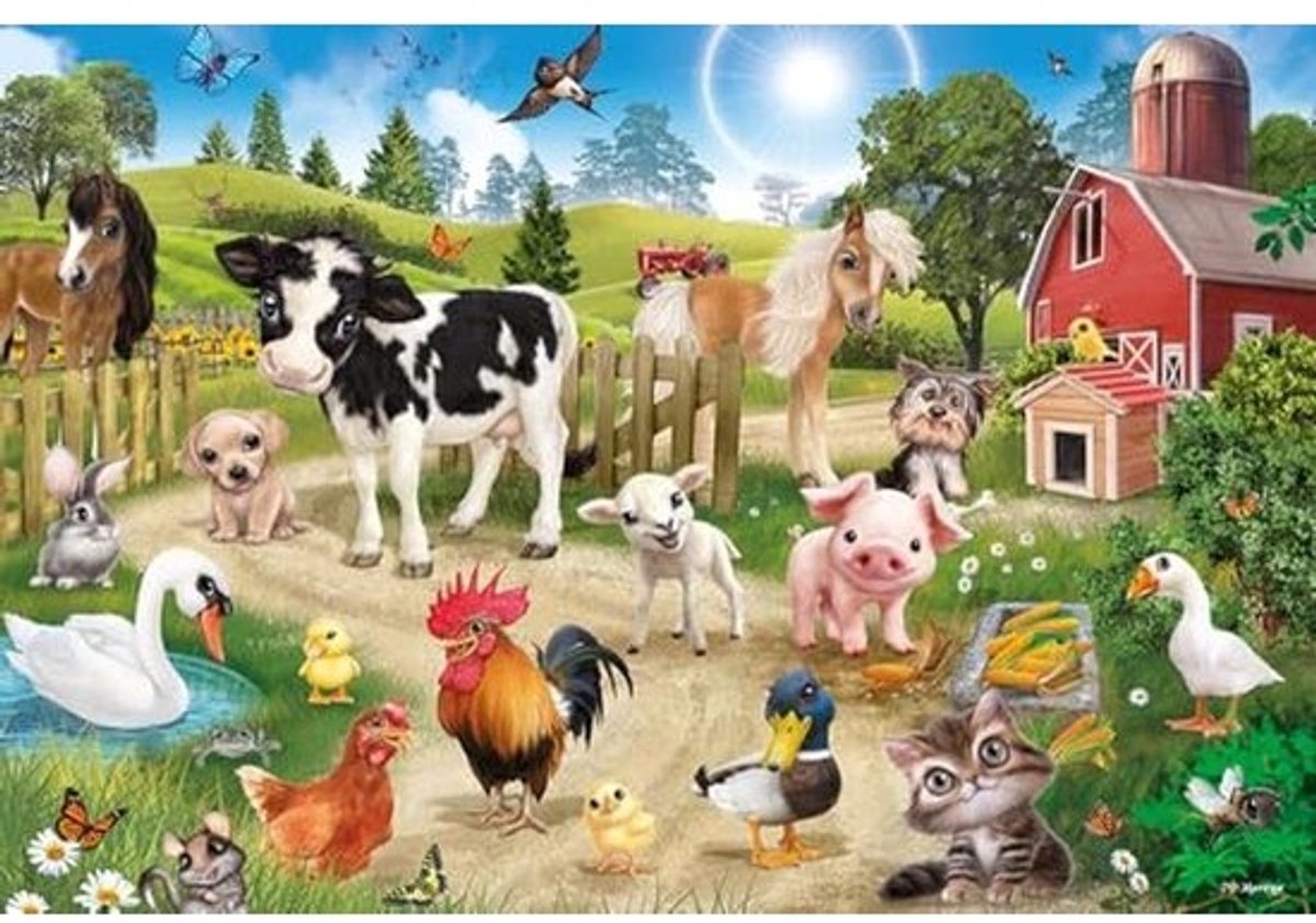 Boerderij Dieren Kinderpuzzel - 60 Stukjes voor Kleine Ontdekkers