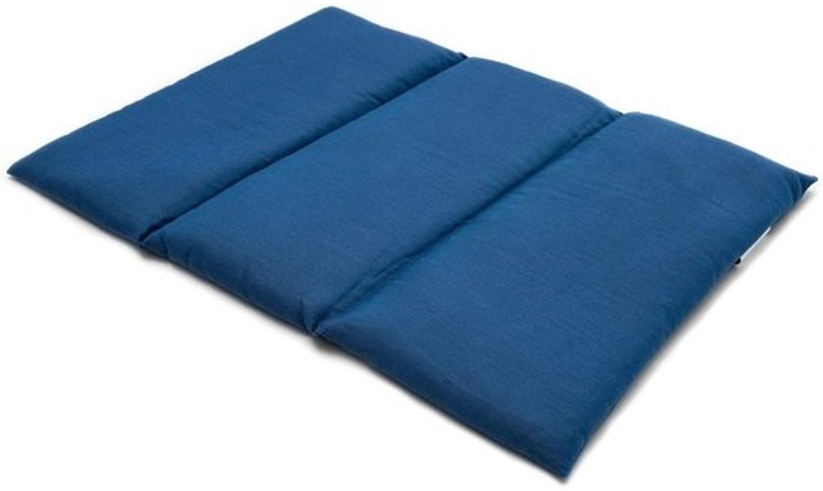 Korrelkussen - Warmtekussen Kersenpitten - Ontspanning Thuis - 3-Kamer Verdeling - 40x30cm - Gentiaanblauw