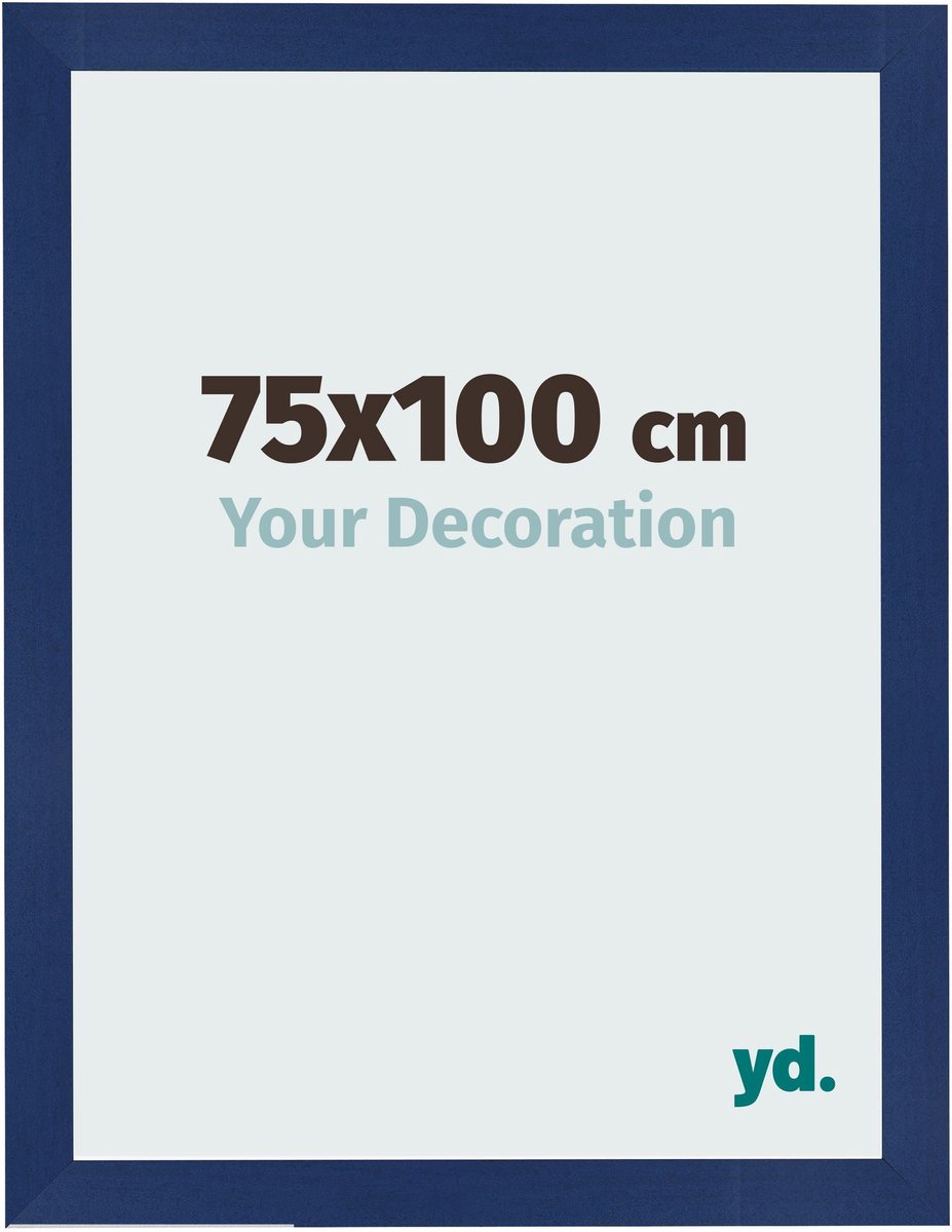 Your Decoration - Fotolijst 75x100 cm - MDF - Donkerblauw Geveegd - Bologna