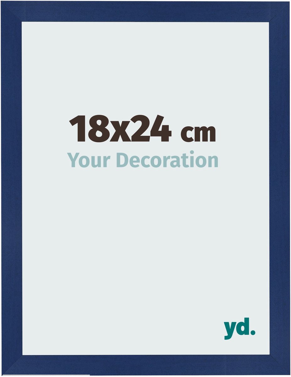 Your Decoration - Fotolijst 18x24 cm - MDF - Donkerblauw Geveegd - Bologna