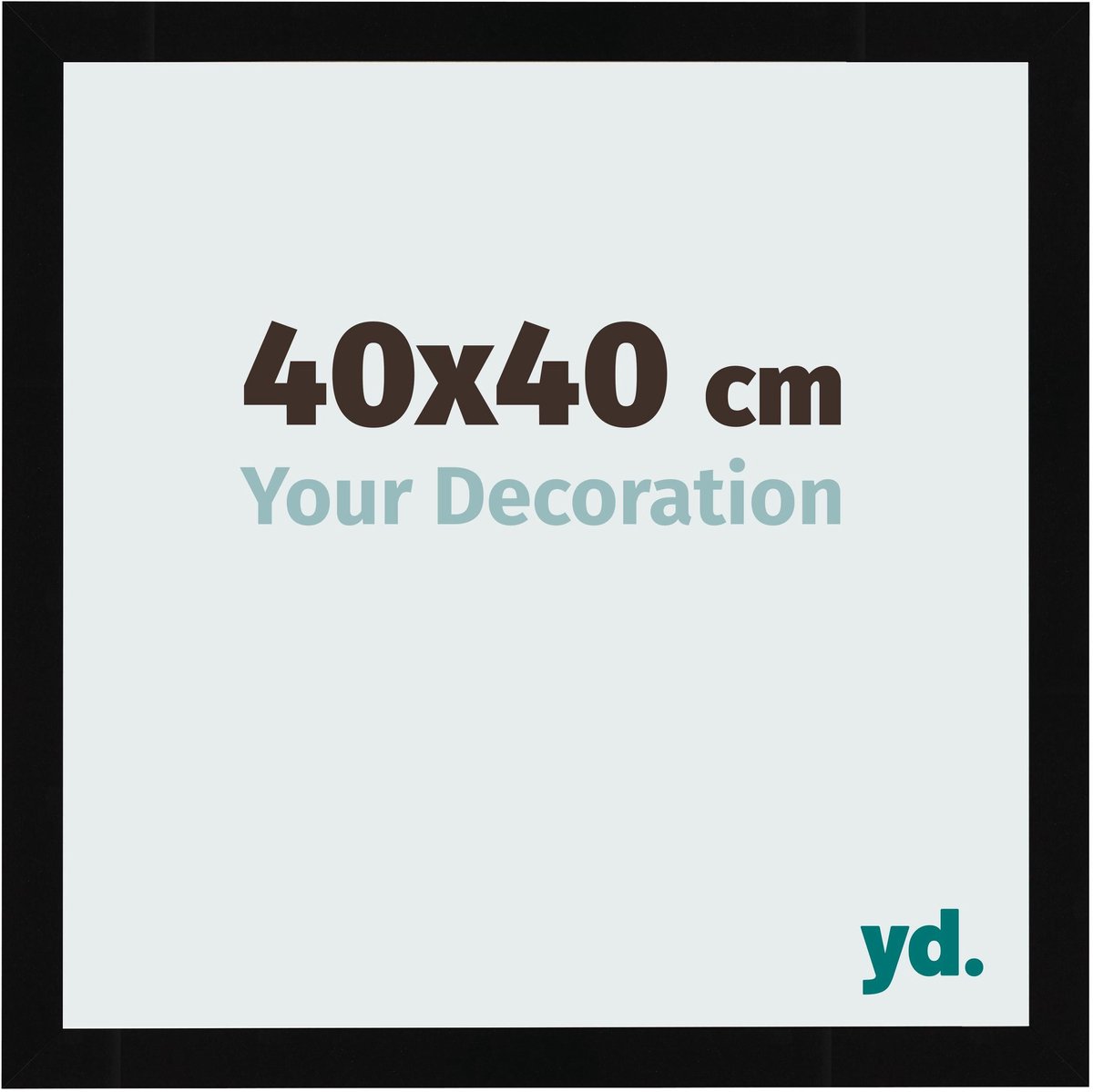 Your Decoration - Fotolijst 40x40 cm - MDF - Zwart Hoogglans - Bologna