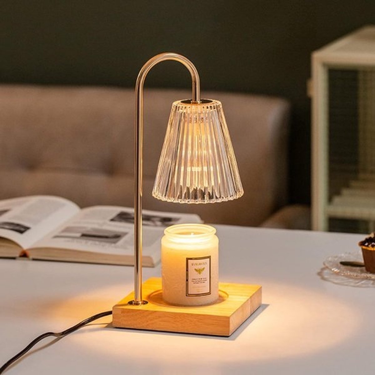 Elektrische Wax Warmer Lamp met Dimmer en Timer - Vlambeschermde Geurverdrijver voor Wax Melts en Geurkaarsen