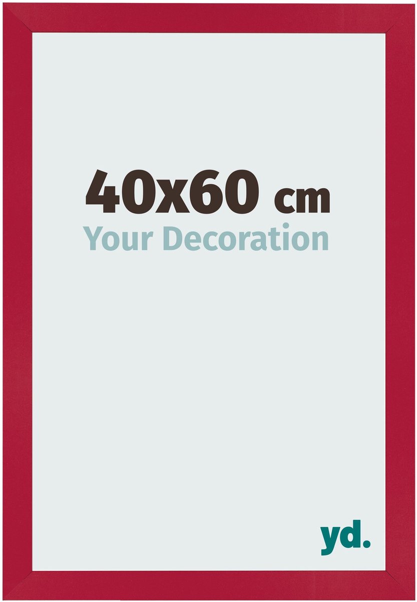 Your Decoration - Fotolijst 40x60 cm - MDF - Rood - Bologna
