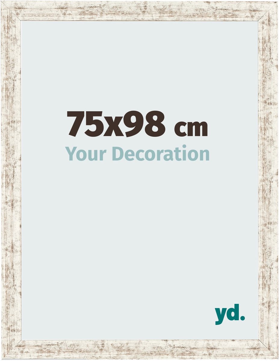 Your Decoration - Fotolijst 75x98 cm - MDF - Wit Vintage - Bologna