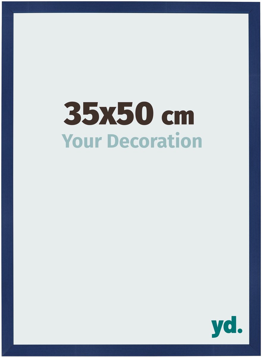 Your Decoration - Fotolijst 35x50 cm - MDF - Donkerblauw Geveegd - Bologna