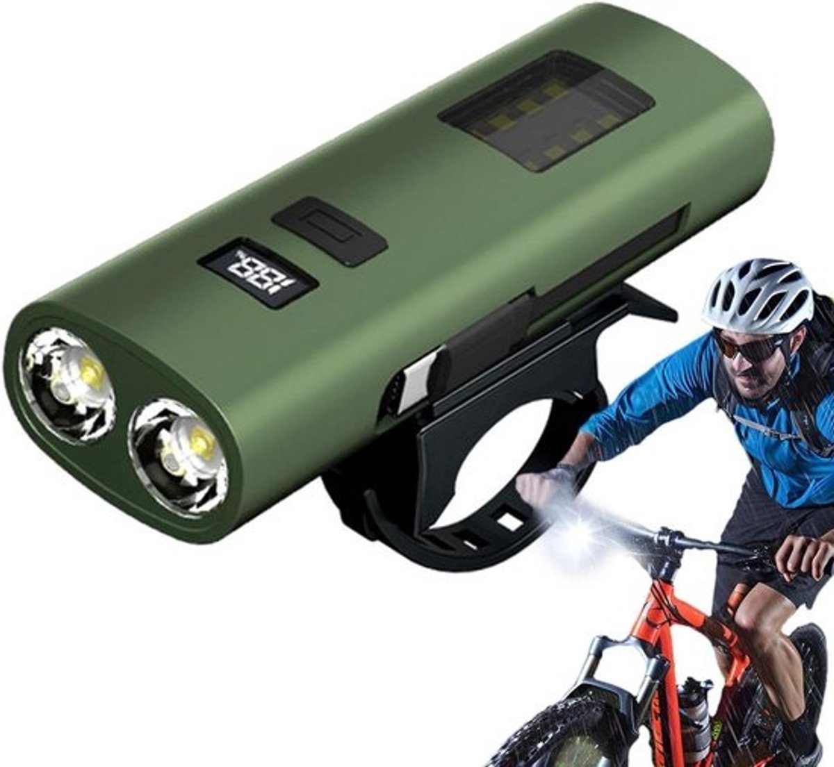 Fietsverlichting - Fietslamp Nacht - Veilig Fietsen - Multifunctioneel Hulpprogramma - 18.4 x 10.7 x 4.3 cm - Niet gespecificeerd