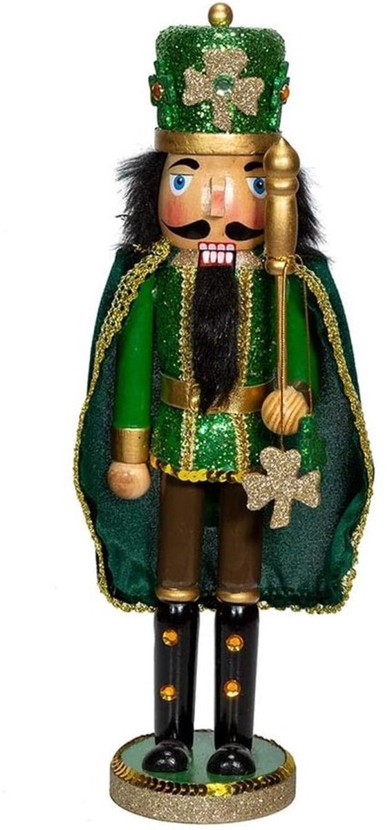 Notenkraker Figuur - Kerstdecoratie - Feestelijke Decoratie - Iers Thema - 38 cm - Veelkleurig