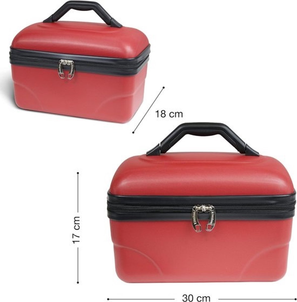 Cosmetische Toilettas voor Reizen - Klassiek Rood, Stevige Kapaciteit - Reismodel