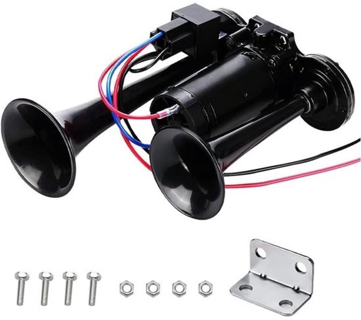 Super Luide Dubbele Luchthoorn 600dB met Compressor voor 12V Auto, Vrachtwagen en Boot