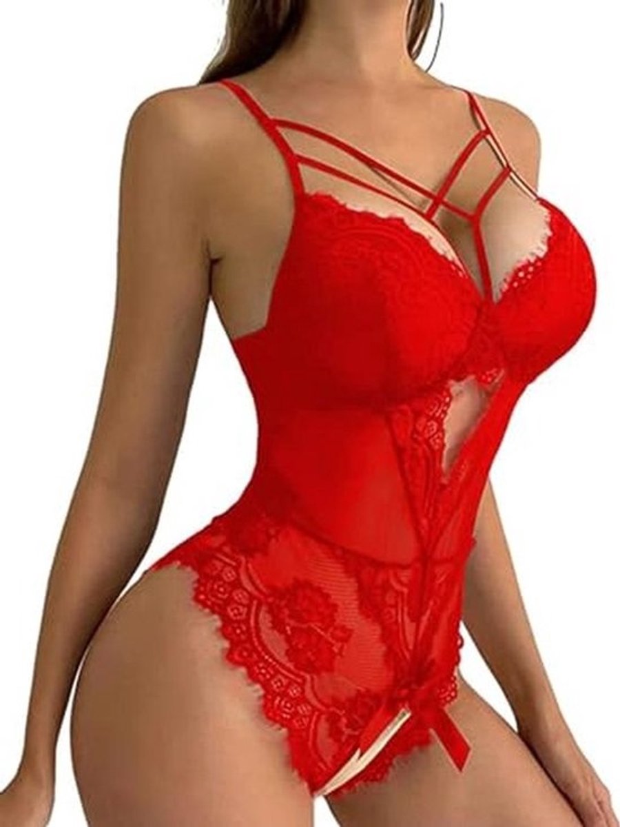 Sexy Lingerie Dames - Kant Bodysuit Babydoll Teddy - Ondergoed voor Volwassenen