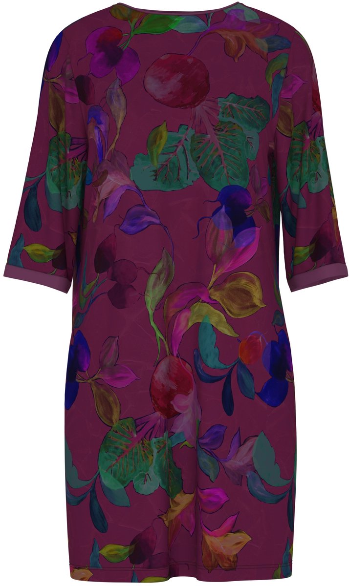 Mey Damen Slaapshirt Serie Cosmic Garden Crushed Berry