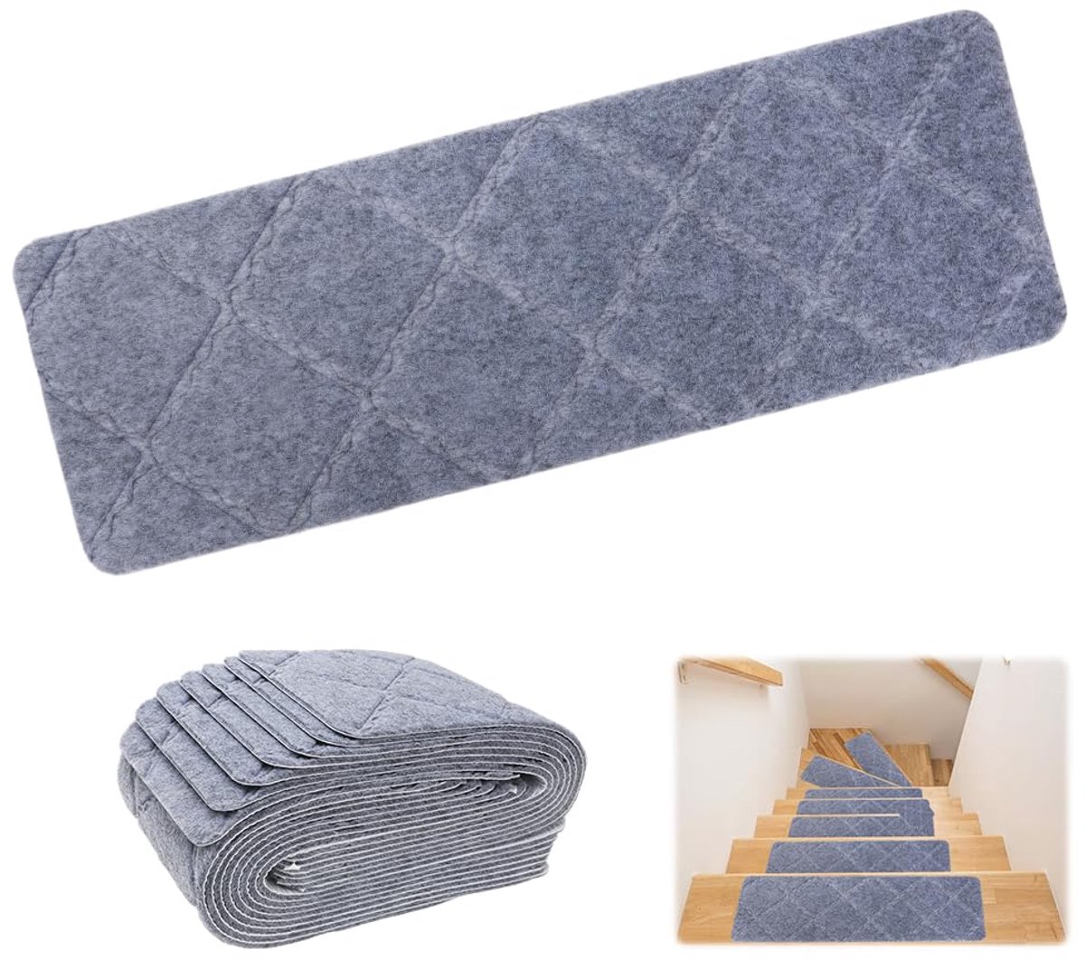 Dailygoods - Antislip Trapmatten 15 Stuks - Zelfklevende Trapmatten voor Veiligheid