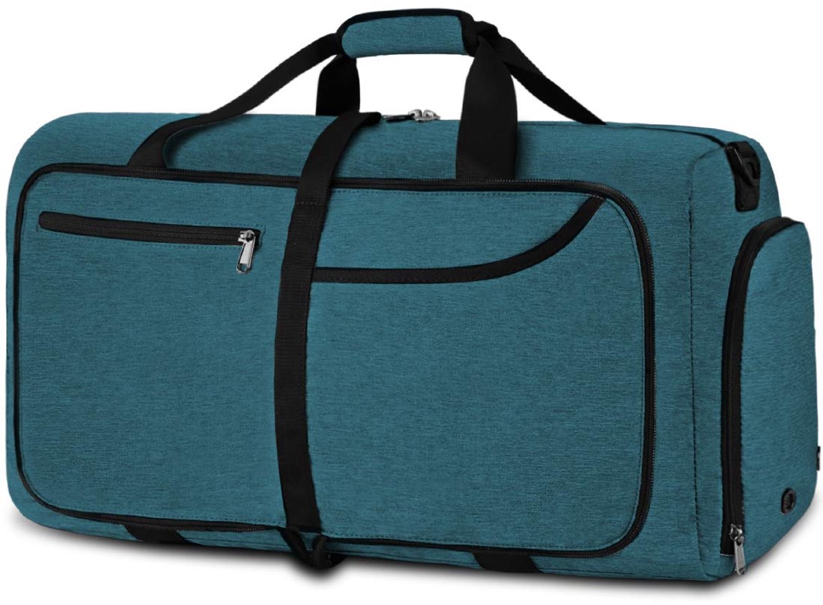 Dailygoods - Vouwbare Reis Duffel Bag voor Mannen - Sporttas met Schoenenvak, Waterafstotend 65L