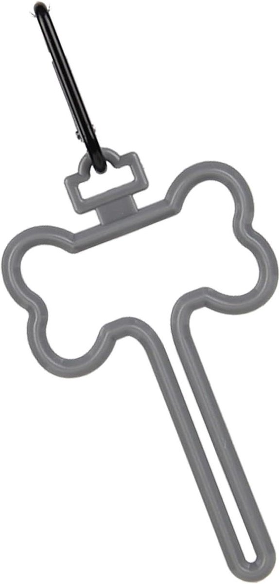 Hondenpoepzak Clip - Poepzak Dispenser - Honden Uitlaten - Sterke Aluminium Bevestiging - 14 x 9 x 1 cm - Grijs