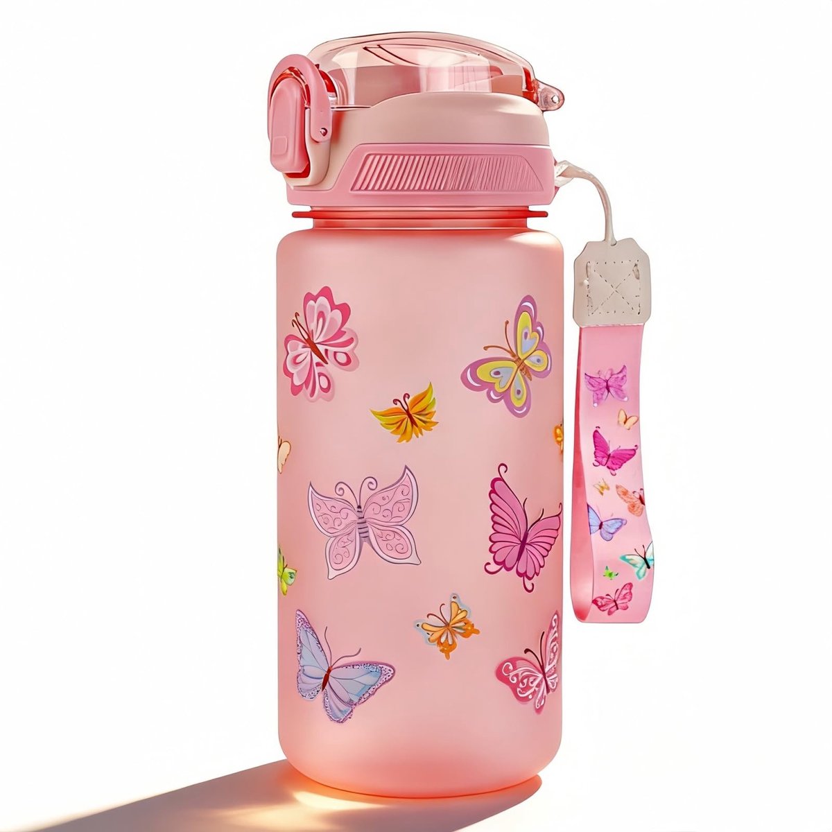 Dailygoods- Drinkfles 600 ml - Duurzaam/BPA-vrij - Lekvrij - Onbreekbaar - Rietje - Geschikt voor school/sport - Waterfles