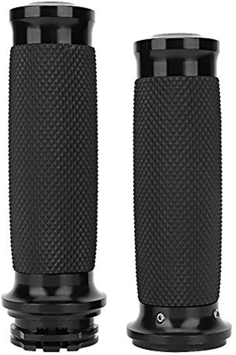 Dailygoods - Aluminium Handvatten - Antislip Motorfiets Handgrepen - Universeel 25 mm - Zwart - Duurzaam en Comfortabel - Geschikt voor Motorrijders
