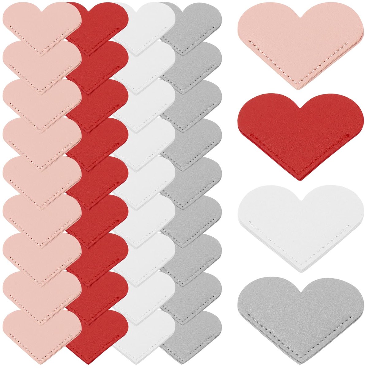 Dailygoods - 40 Stuks Hartvormige Leer Boekenleggers - Ideaal voor Boekenliefhebbers