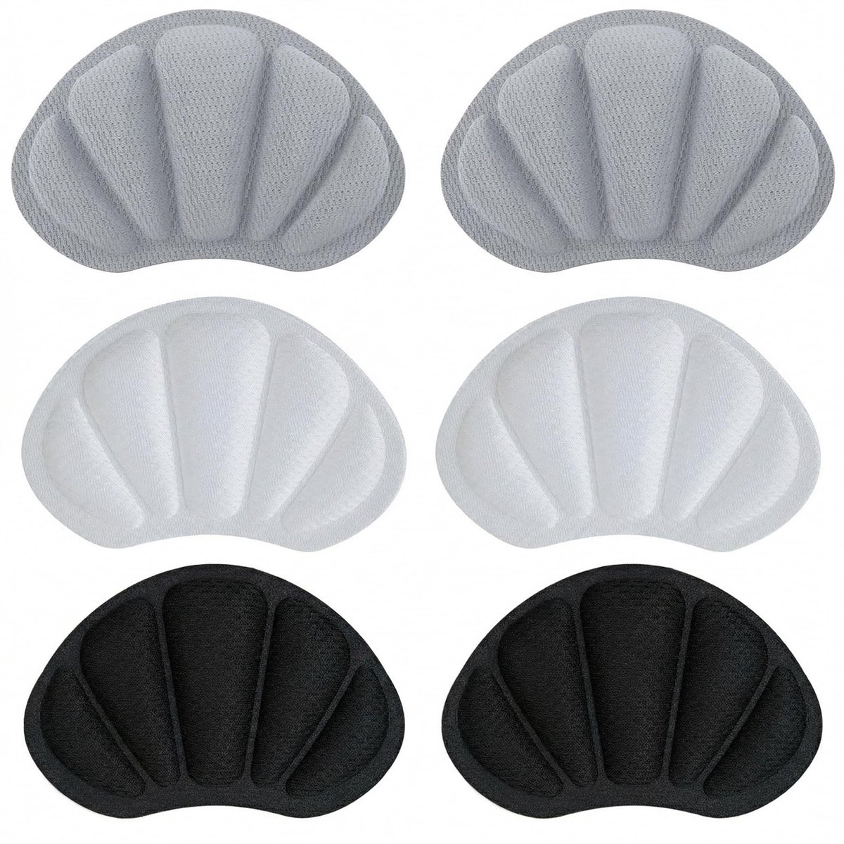 Dailygoods - 3 paar antislip hielbeschermers voor schoenen (grijs)