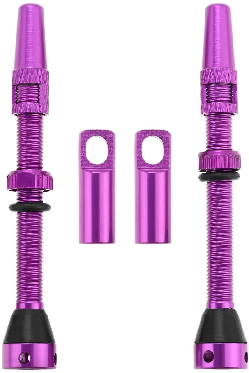 Dailygoods - 2 Stuks Tubeless Fietskleppen - Presta Aluminium 60mm voor MTB