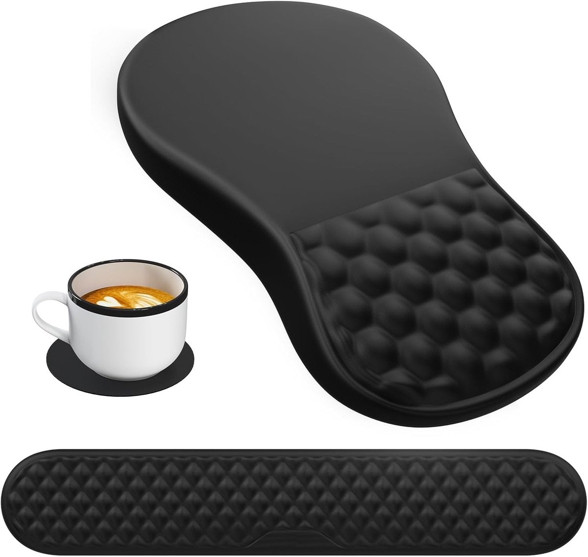 Dailygoods - Ergonomische Mouse Pad met Polssteun - Geheugenfoam en Antislip