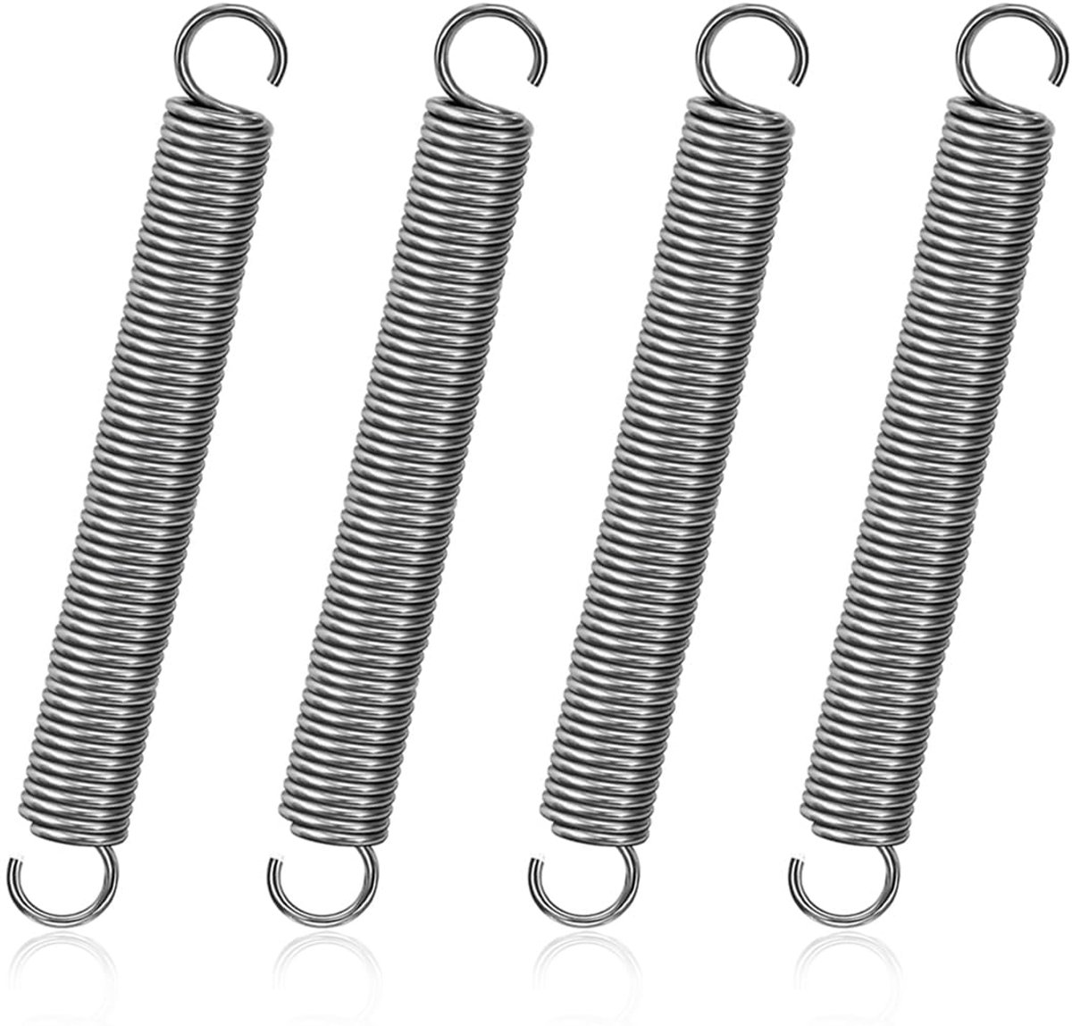 Dailygoods - Tension Springs Set van 4 - 80mm met dubbele haak