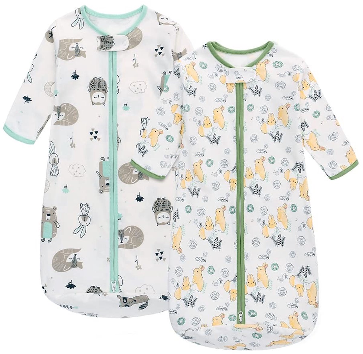 Dailygoods - Miracle Baby Set van 2 Slaapzakken - 100% Katoenen Draagbare Baby Dekens