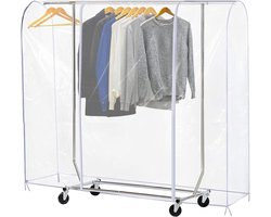 SnelShoppen - Ruibo Doorzichtige Kledingrekhoes - Stofdichte Kledingrek Hoes met 2 Duurzame Ritsen - Waterdichte Kledingbeschermers voor Kleding - Maa