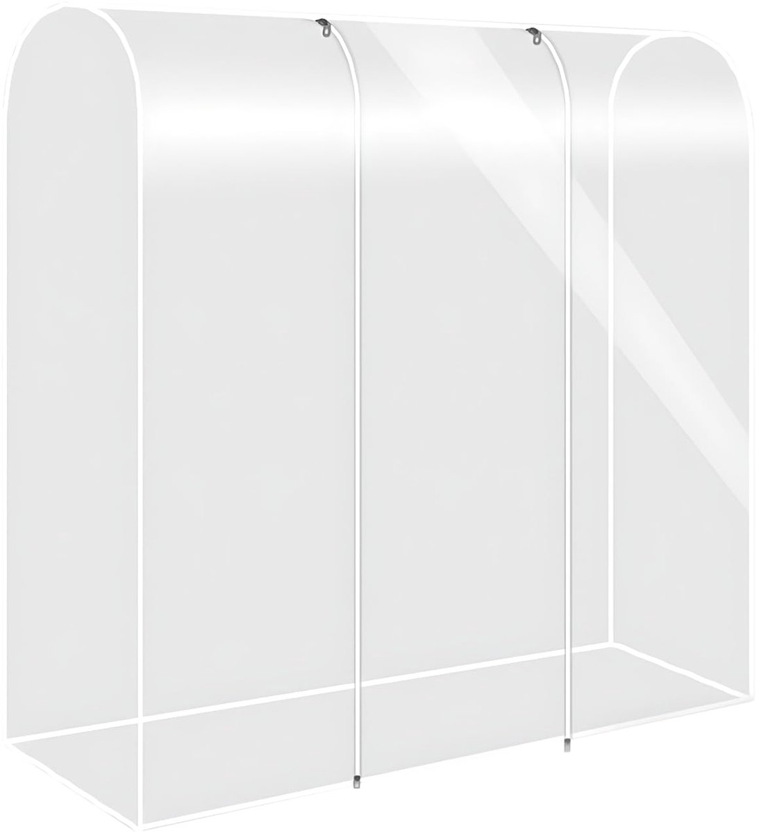SnelShoppen - Beschermhoes voor Kleding, Transparante PEVA Afdekking voor Kledingstandaard, Stofdicht, Waterdicht, 110x50x150 cm - Ideaal voor Thuis,