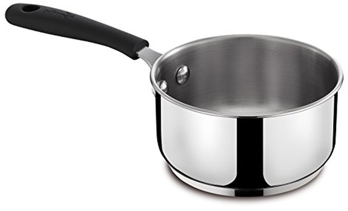 Fondue Pan - Sauspan Steelpan - Gezellig Tafelen - 3-laags Bodem - 14 cm - Zilver