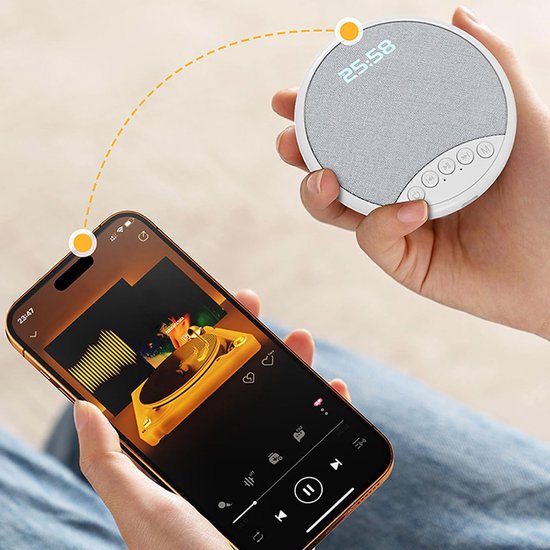 Kussen Luidspreker - Slaap Audio - Rustige Slaap - Witte Ruis - 9.7 cm - Grijs — afbeelding 3