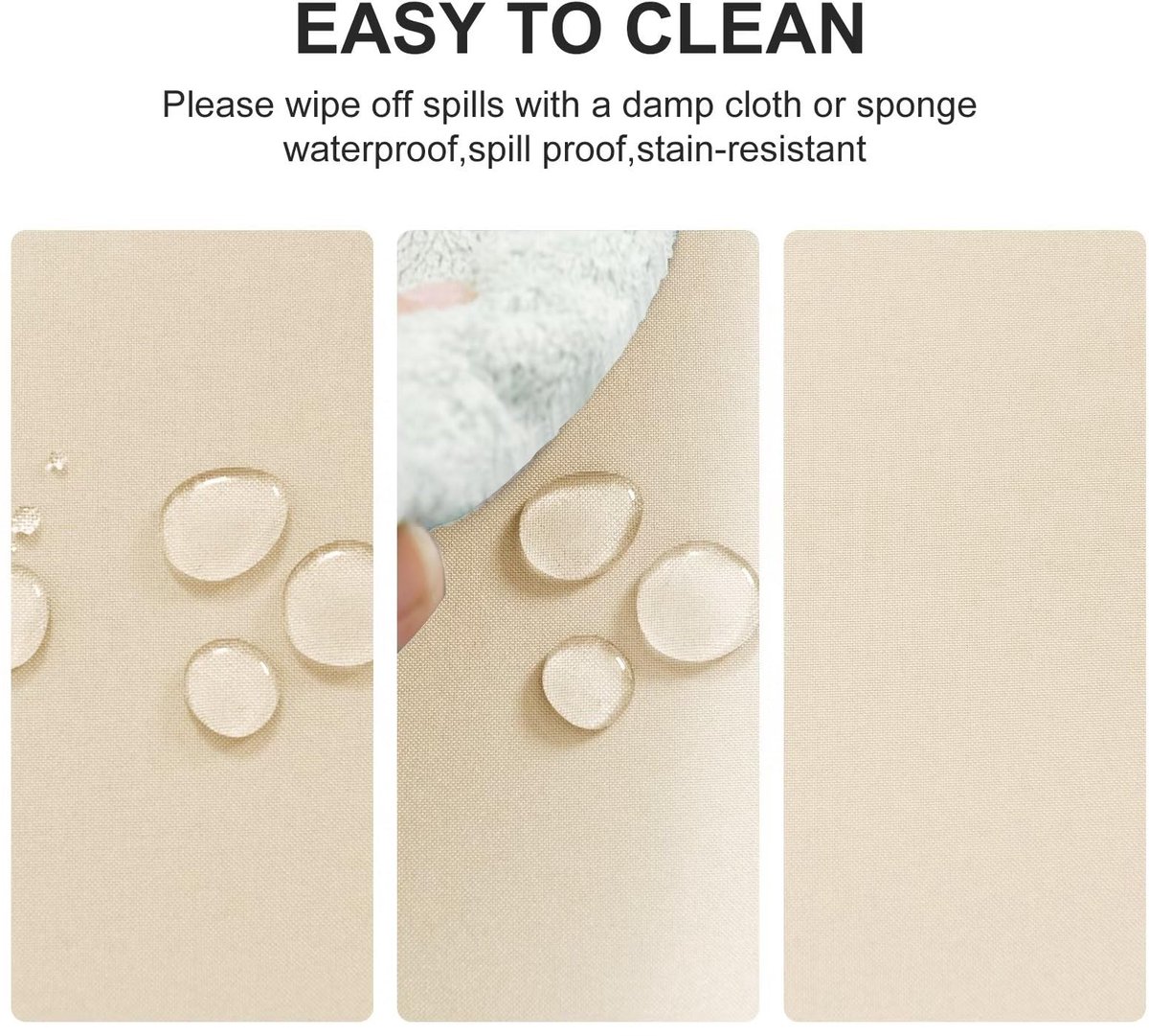 SnelShoppen - Beige Rond Tafelkleed 160 cm - Vlekbescherming, Afwasbaar, Waterdicht - Perfect voor Eetkamer, Tuin, Feesten en Bruiloften