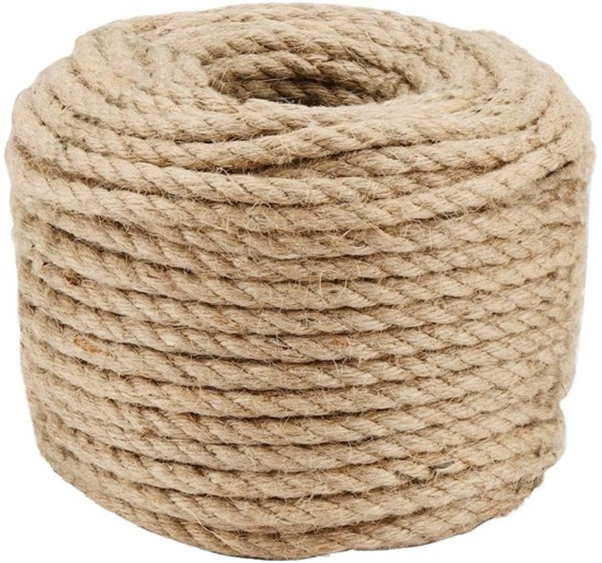 Jute Touw 8 mm - 50 m Sterk - 4-laags Natuurlijk - Duurzaam - Tuinieren/Kamperen - Decoreren